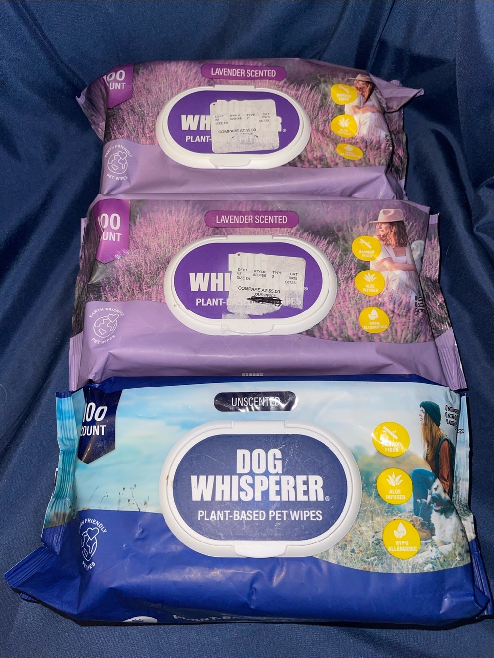 Dog Whisperer Plant-Based Pet Wipes - Lavender & Unscented